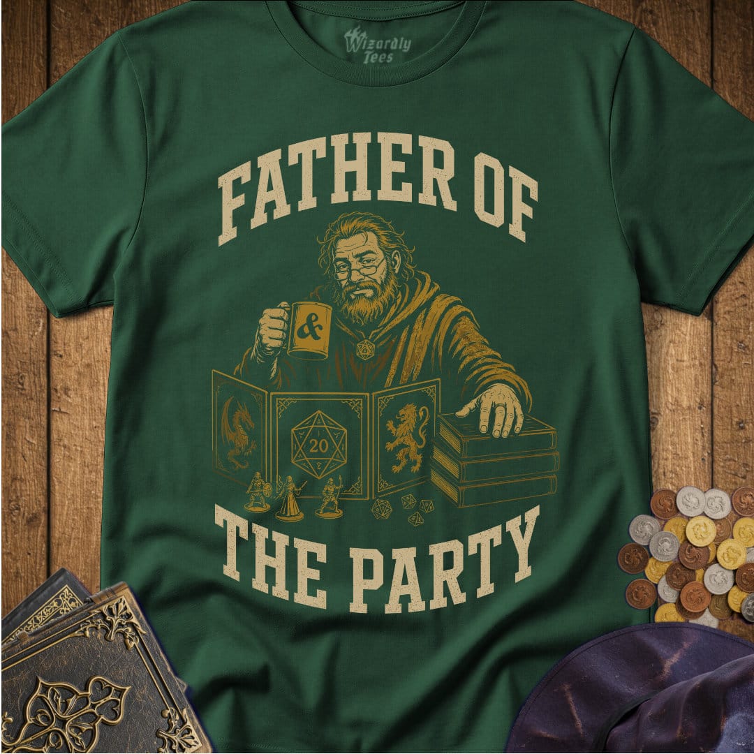 Father Of The Party T-Shirt_WD_Forest Green.jpg