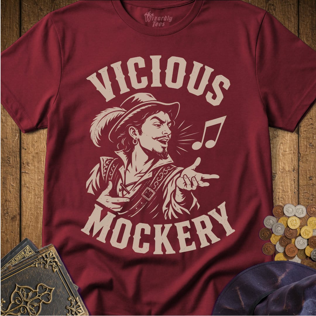 Vicious Mockery Song T-Shirt_WD_Maroon.jpg