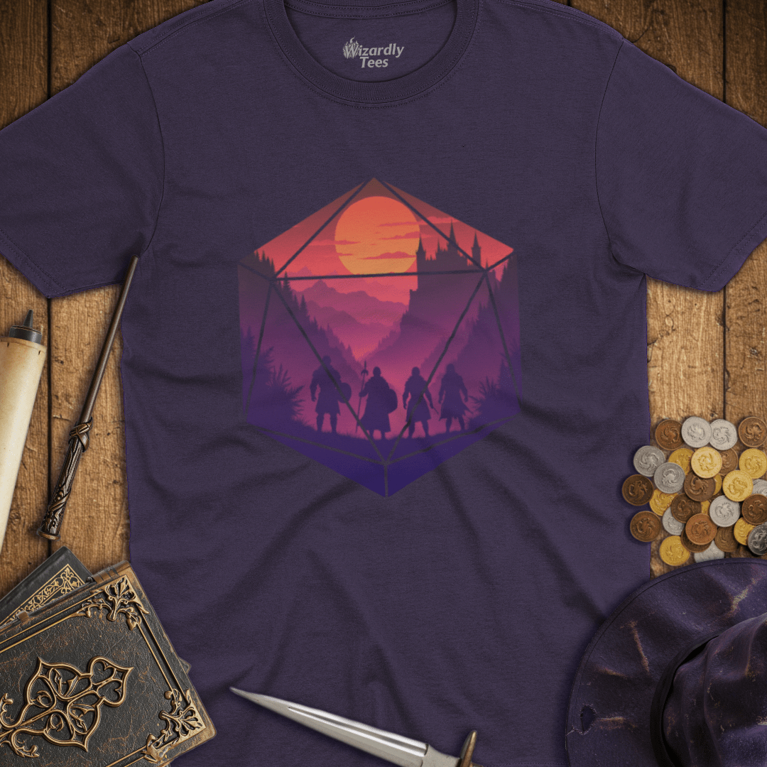 Adventure Party Purple D20 Hexagon