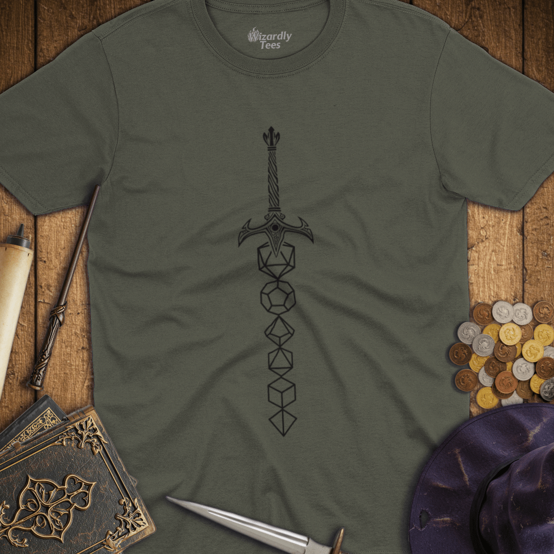 Dice Sword Black T-shirt