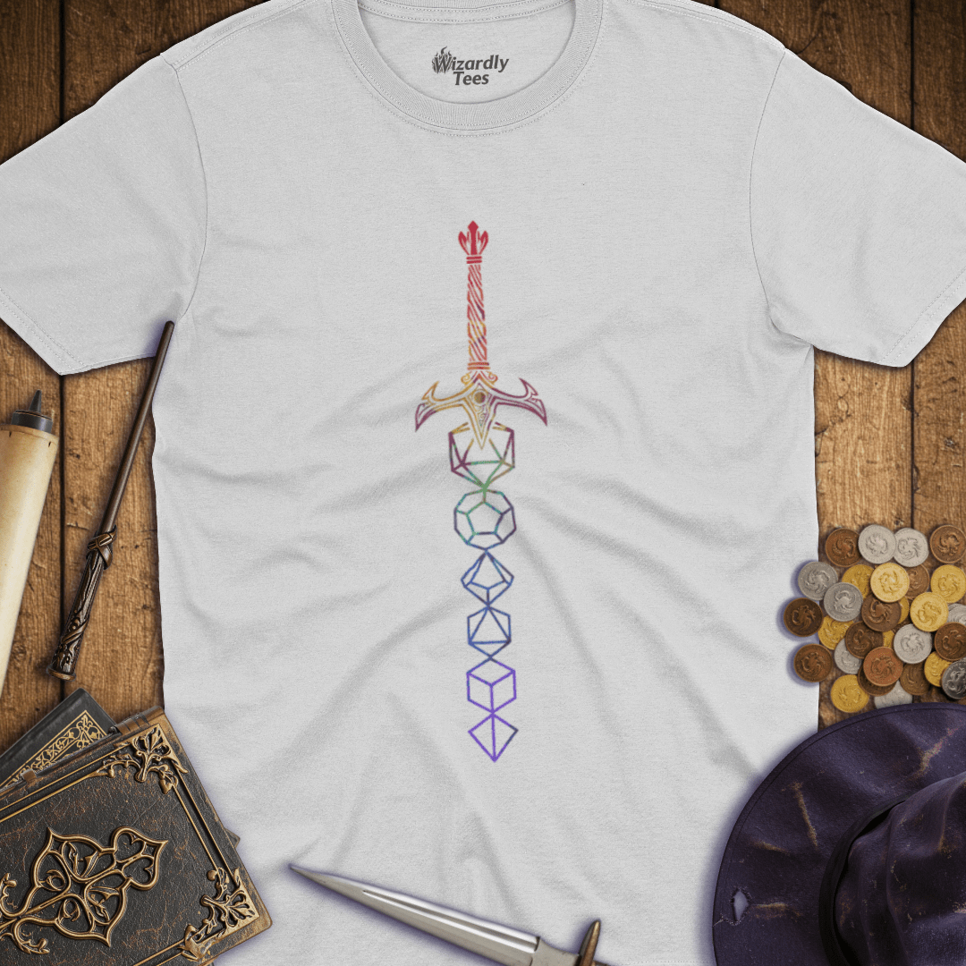 Dice Sword Rainbow T-shirt
