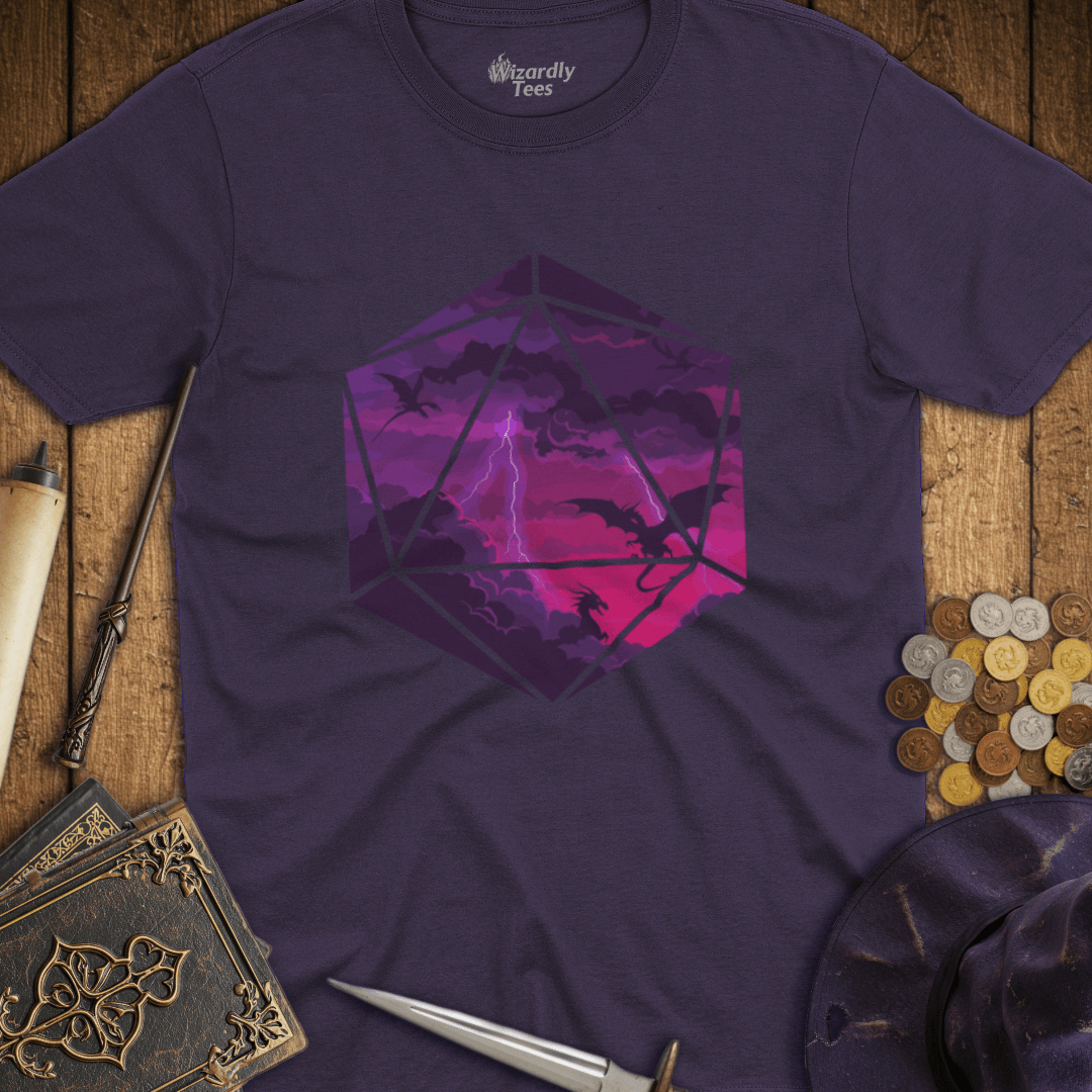Dragon Storm D20 Hexagon T-shirt