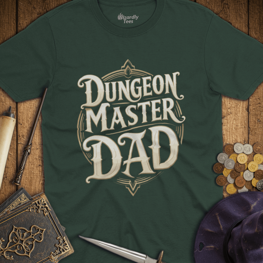Dungeon Master Dad Badge T-shirt