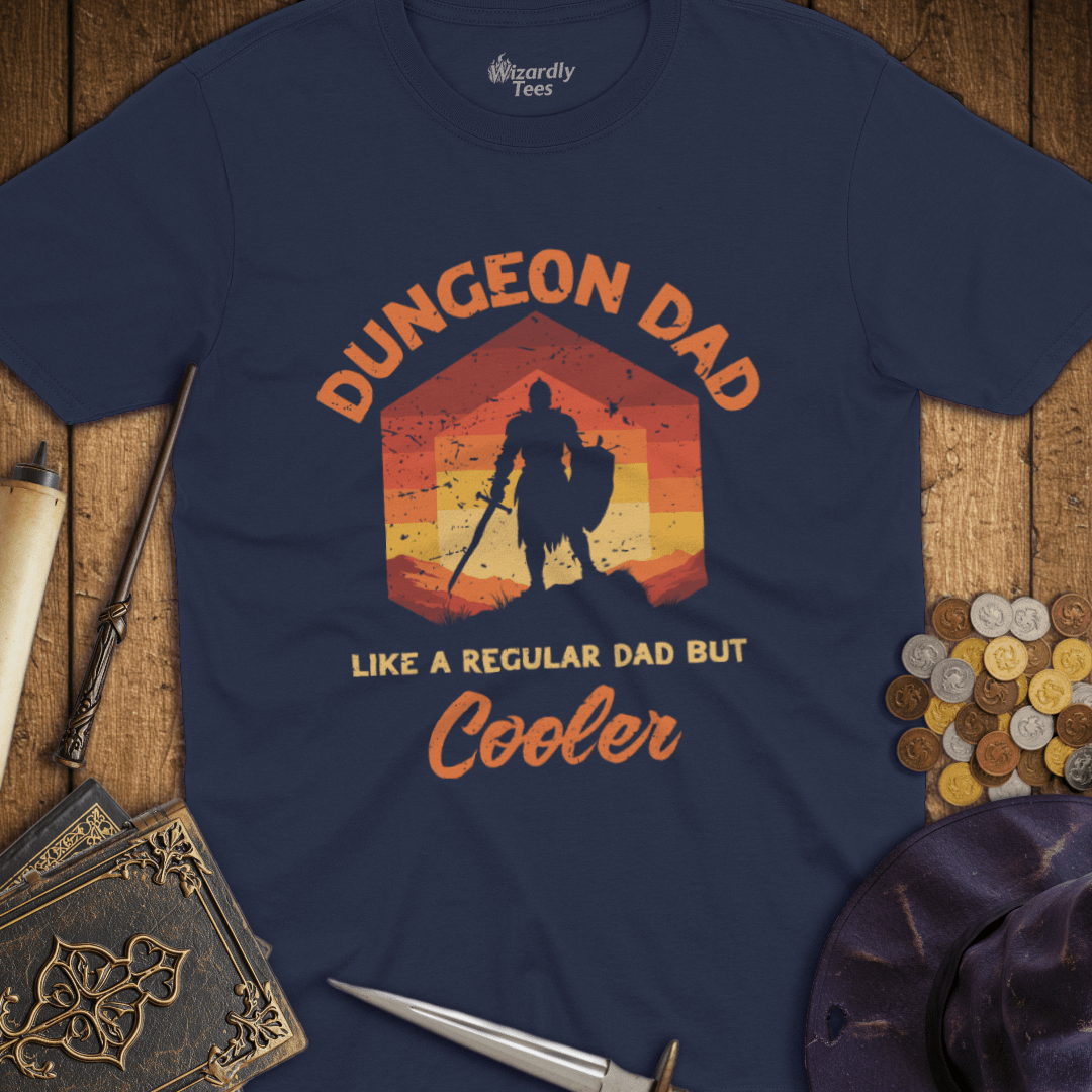 Dungeon Dad Like a Regular Dad But Cooler Red T-shirt