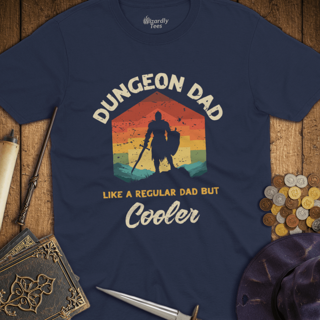 Dungeon Dad Like a Regular Dad But Cooler Retro T-shirt