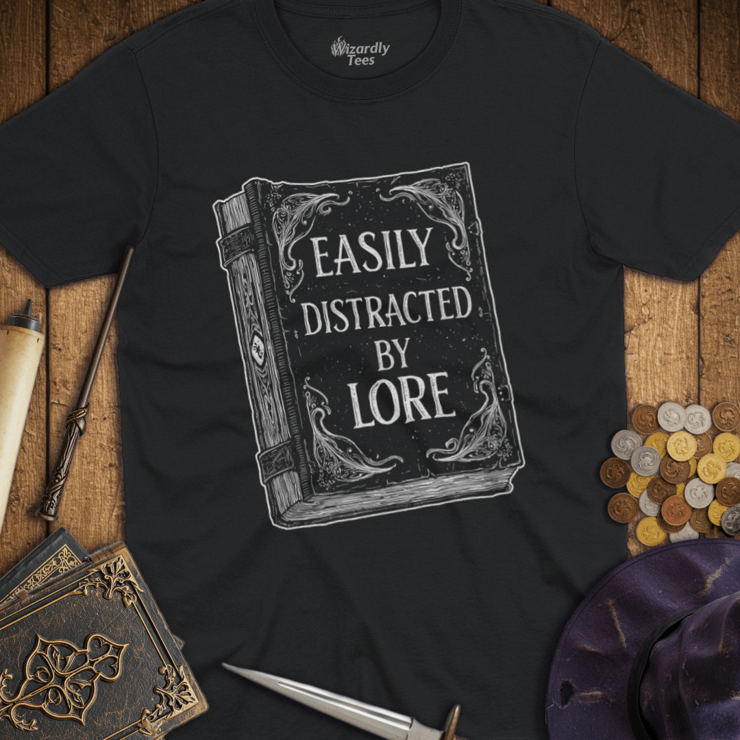 Easily Distracted by Lore Book T-shirt