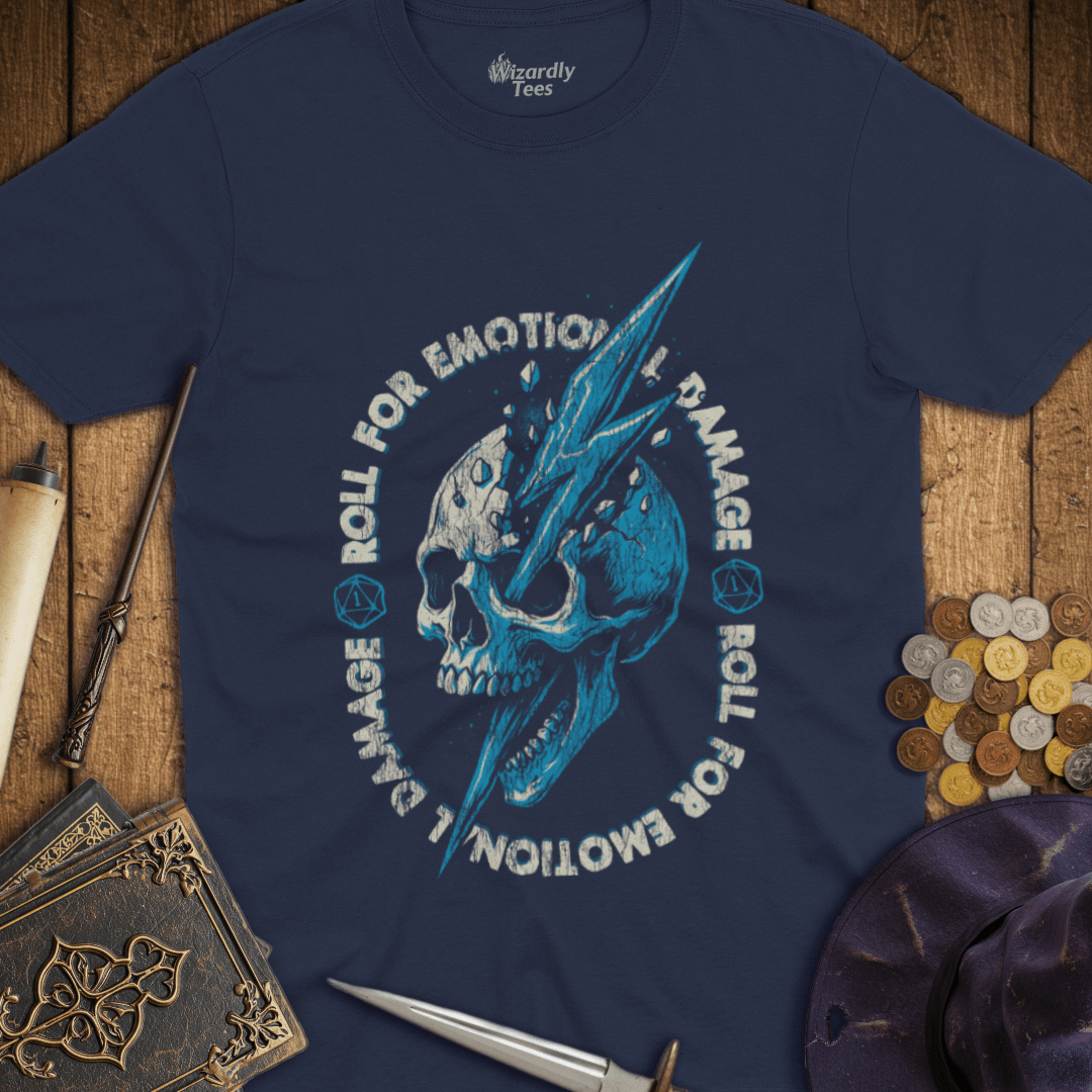 Roll For Emotional Damage Lightning T-shirt
