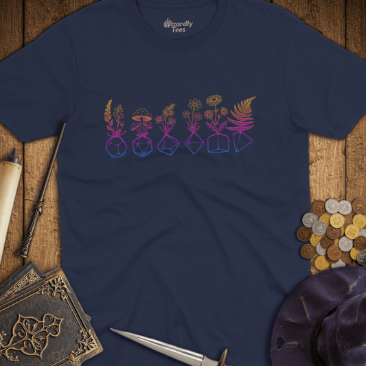 Flowers & Dice Rainbow T-shirt