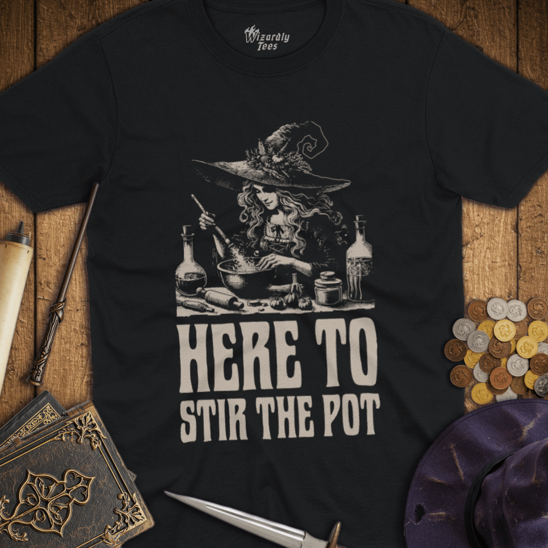 Here To Stir The Pot Witch T-Shirt