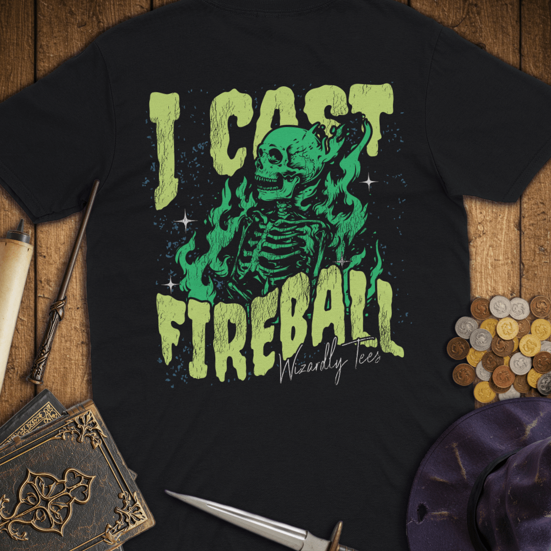 I Cast Fireball Green Premium T-Shirt