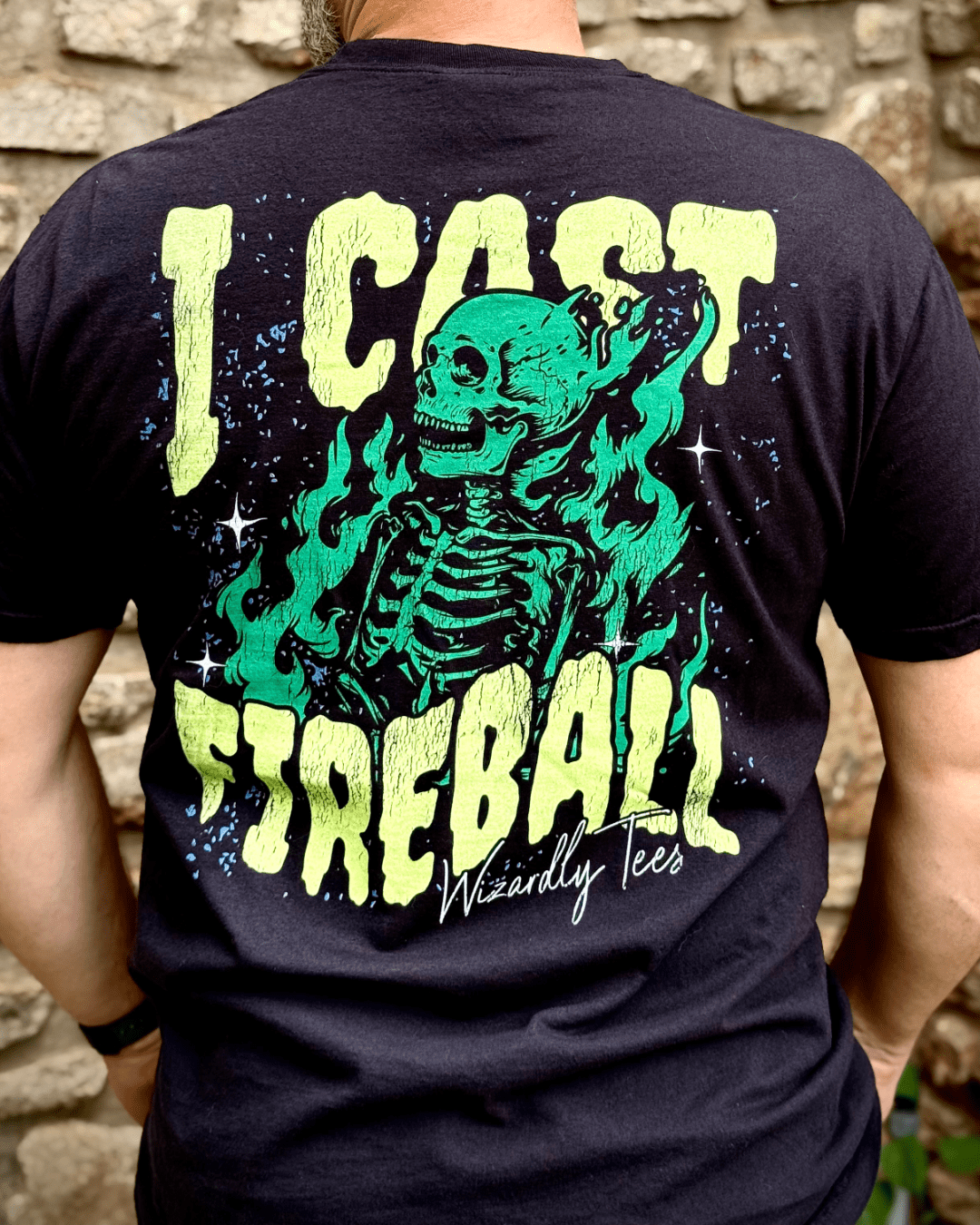 I Cast Fireball Green Premium T-Shirt