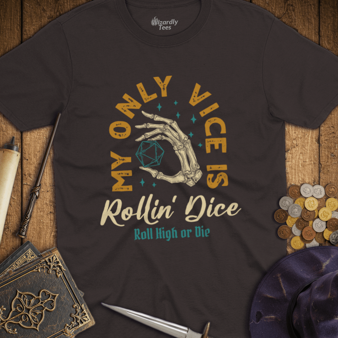 My Only Vice Is Rollin' Dice Color T-Shirt