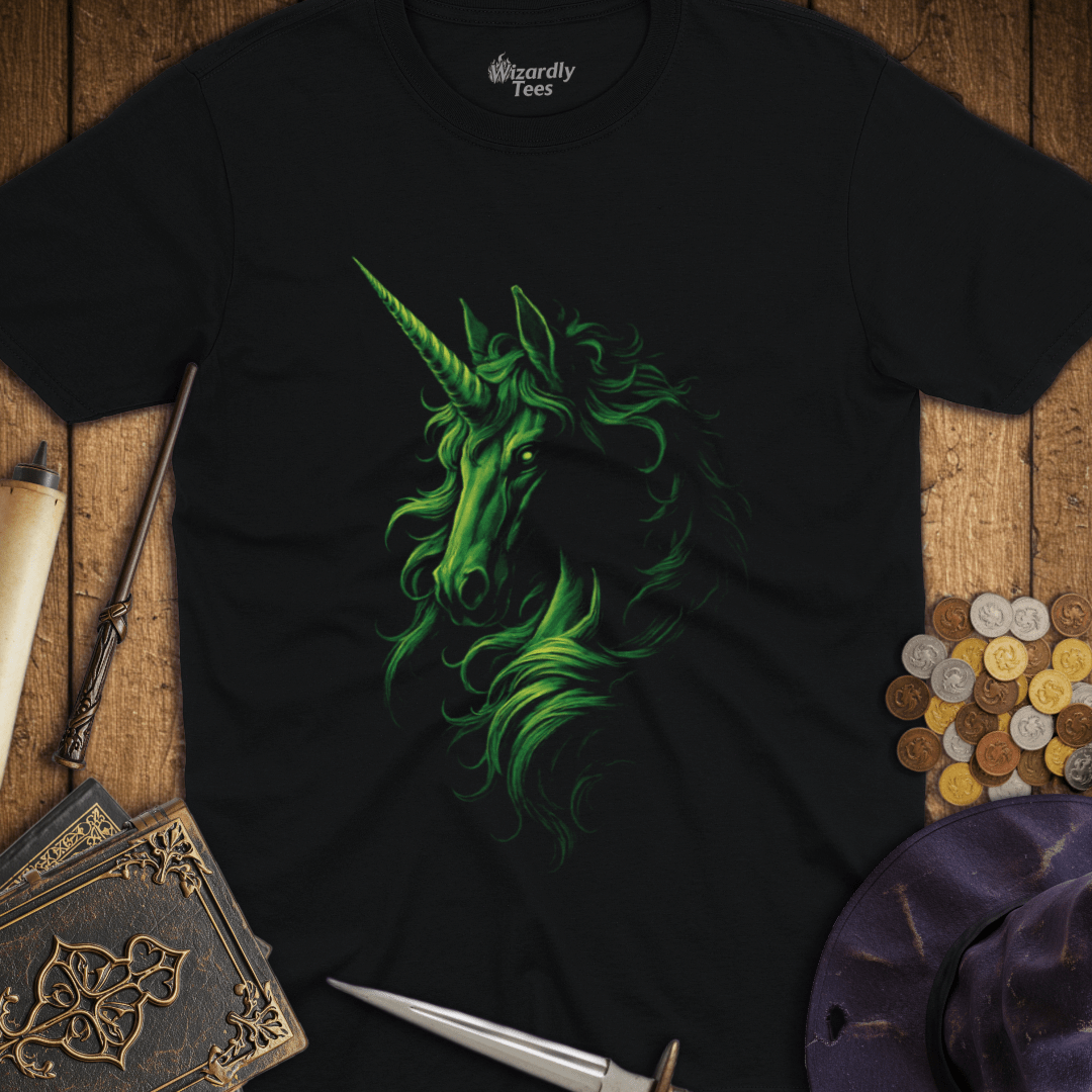 Shadowed Unicorn Jade T-Shirt