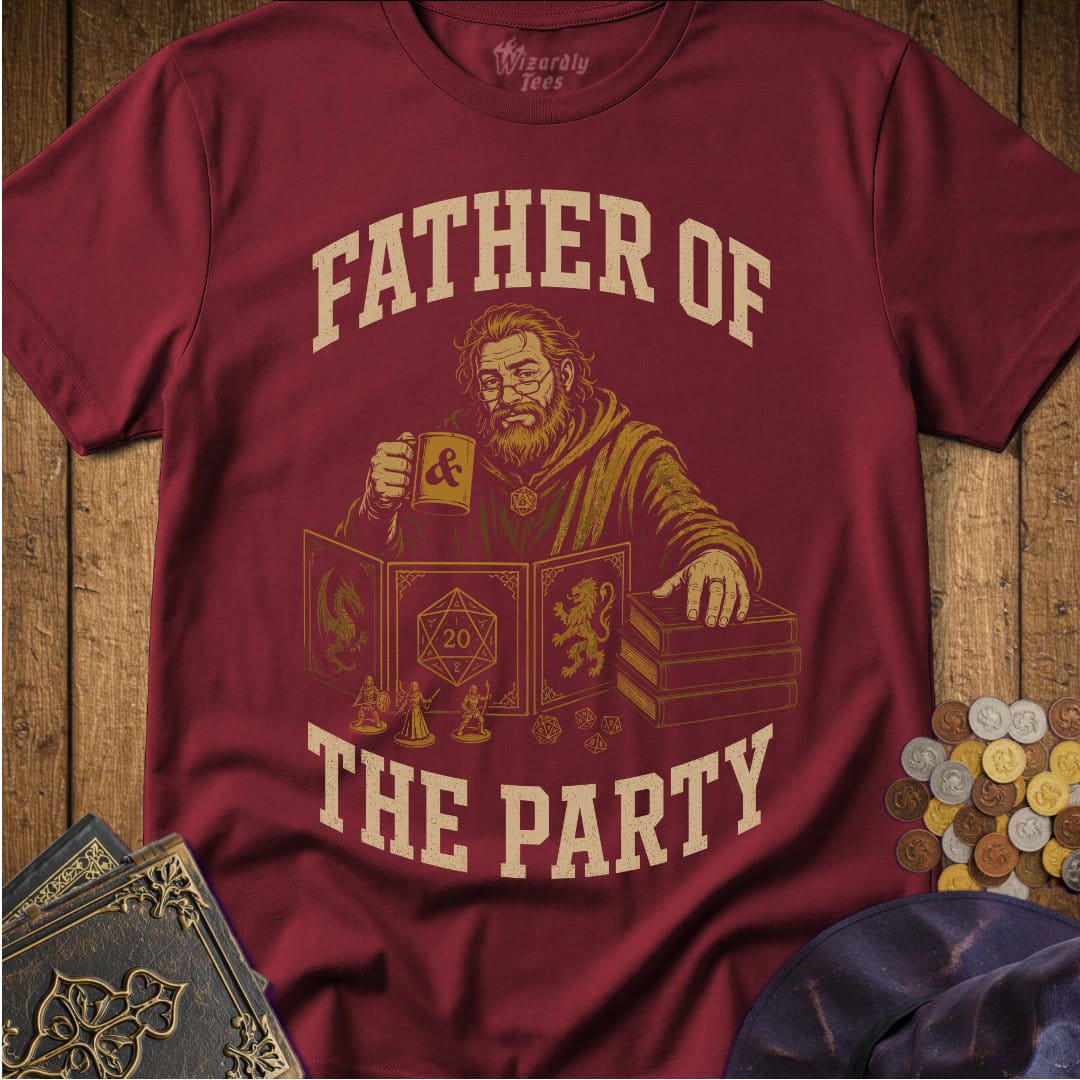 Father Of The Party T-Shirt_WD_Maroon.jpg