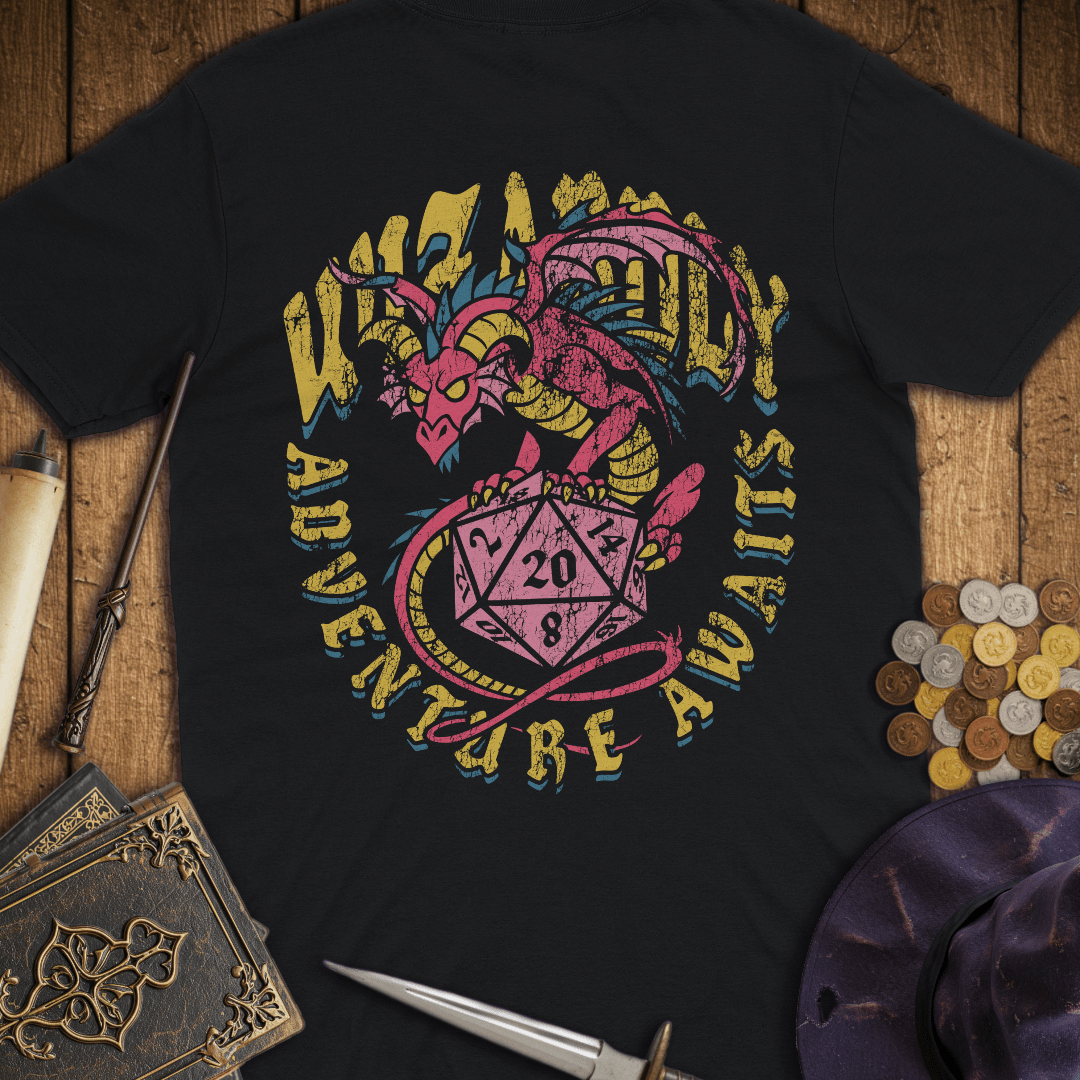 Adventure Awaits Dragon D20 Premium T-Shirt