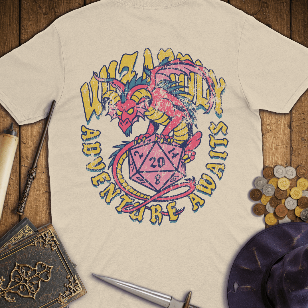 Adventure Awaits Dragon D20 Premium T-Shirt