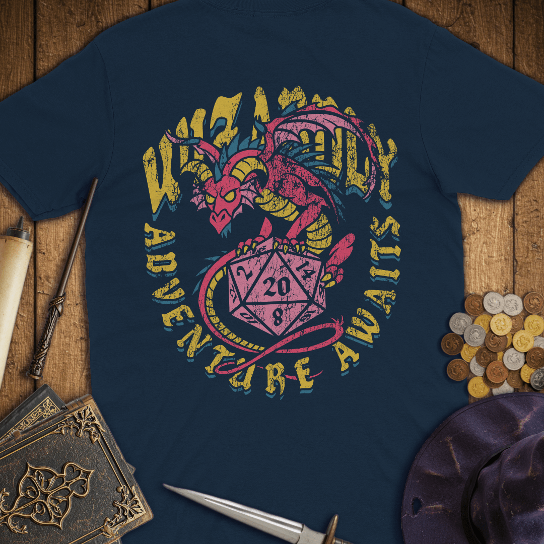 Adventure Awaits Dragon D20 Premium T-Shirt