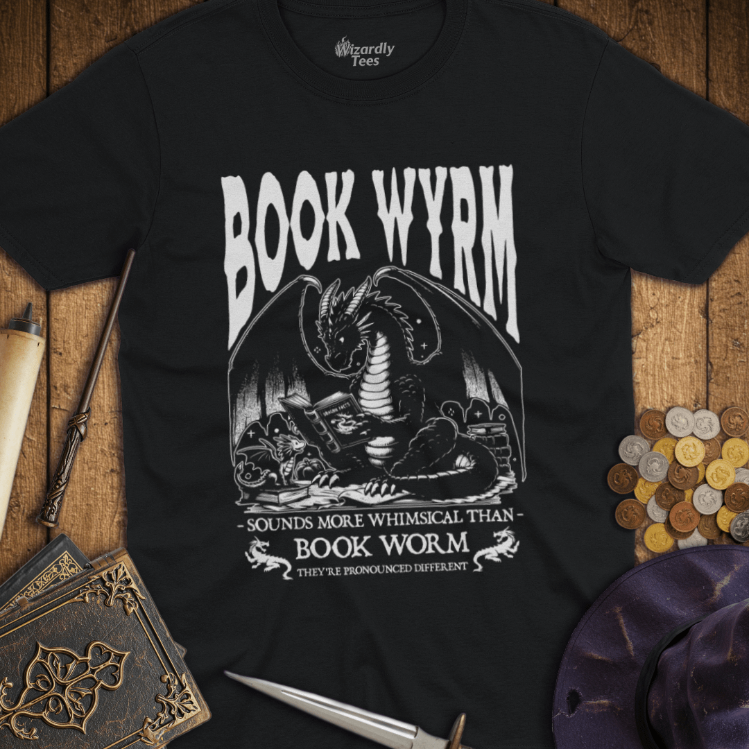 Book Wyrm Dragon T-Shirt