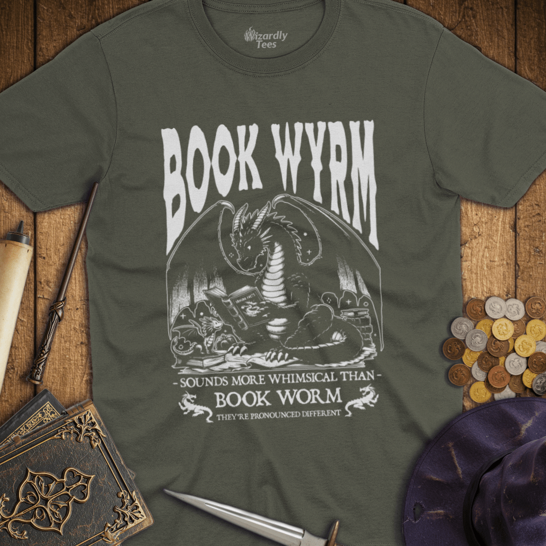 Book Wyrm Dragon T-Shirt