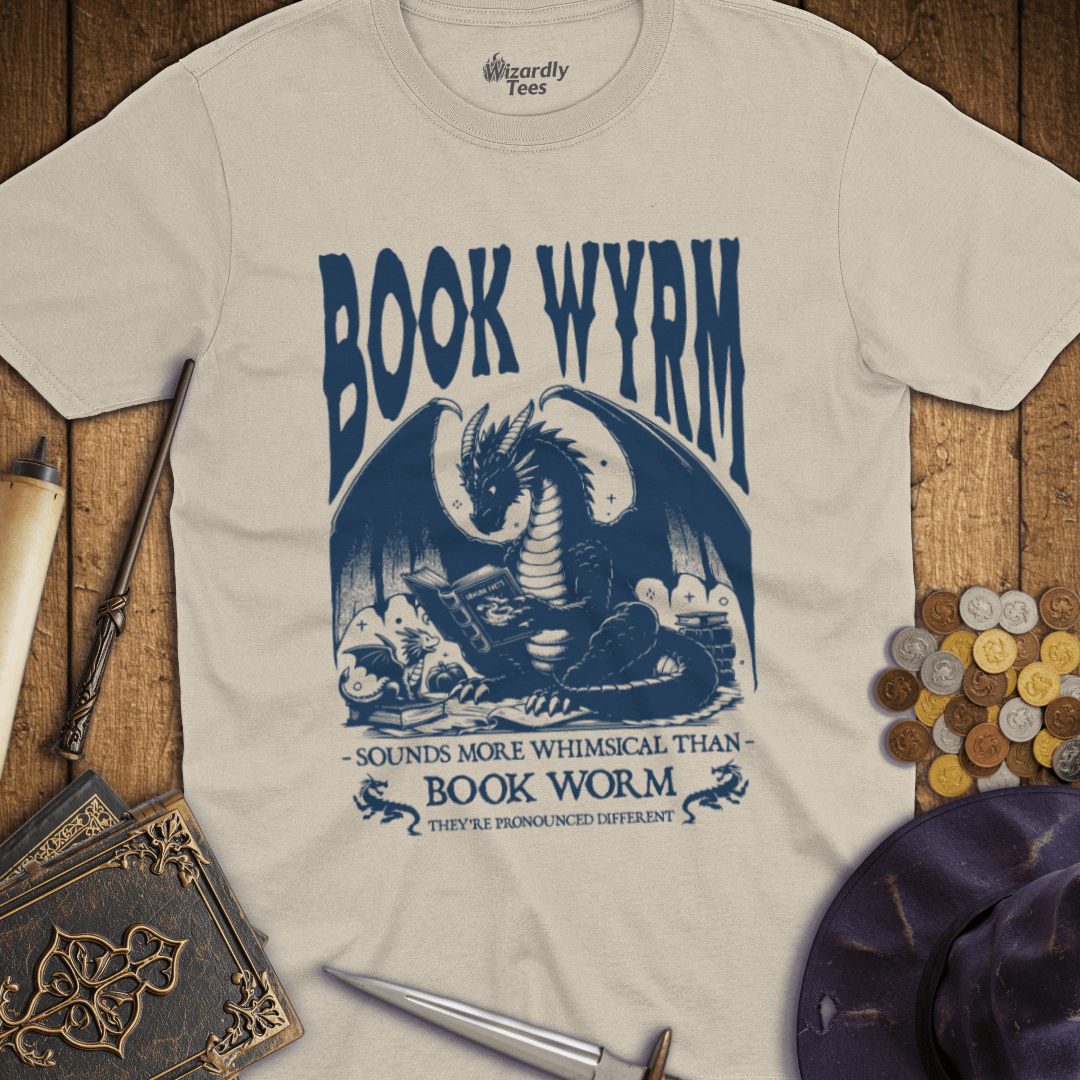 Book Wyrm Dragon T-Shirt