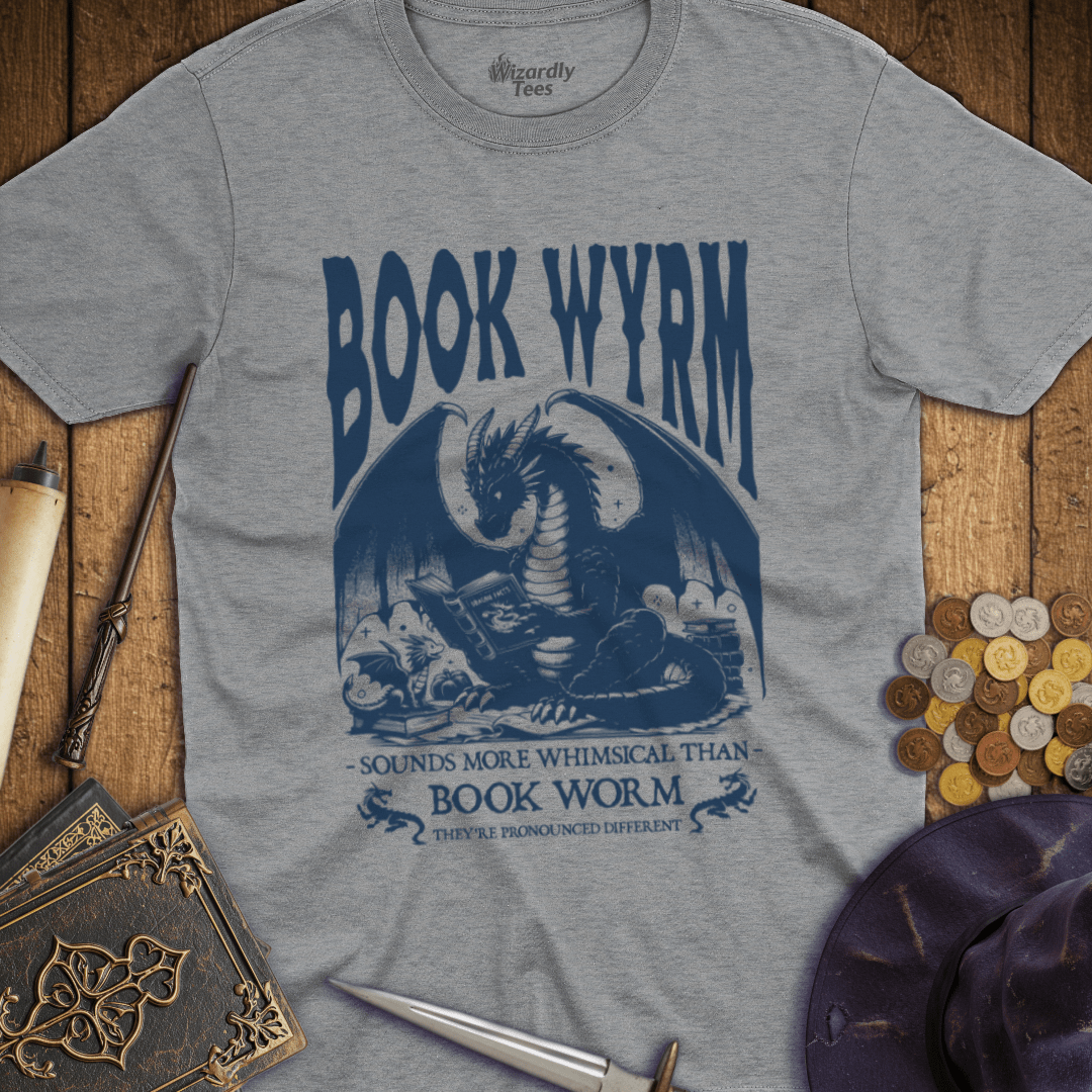 Book Wyrm Dragon T-Shirt