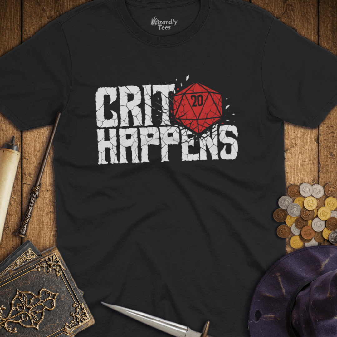 Crit Happens D20 T-Shirt