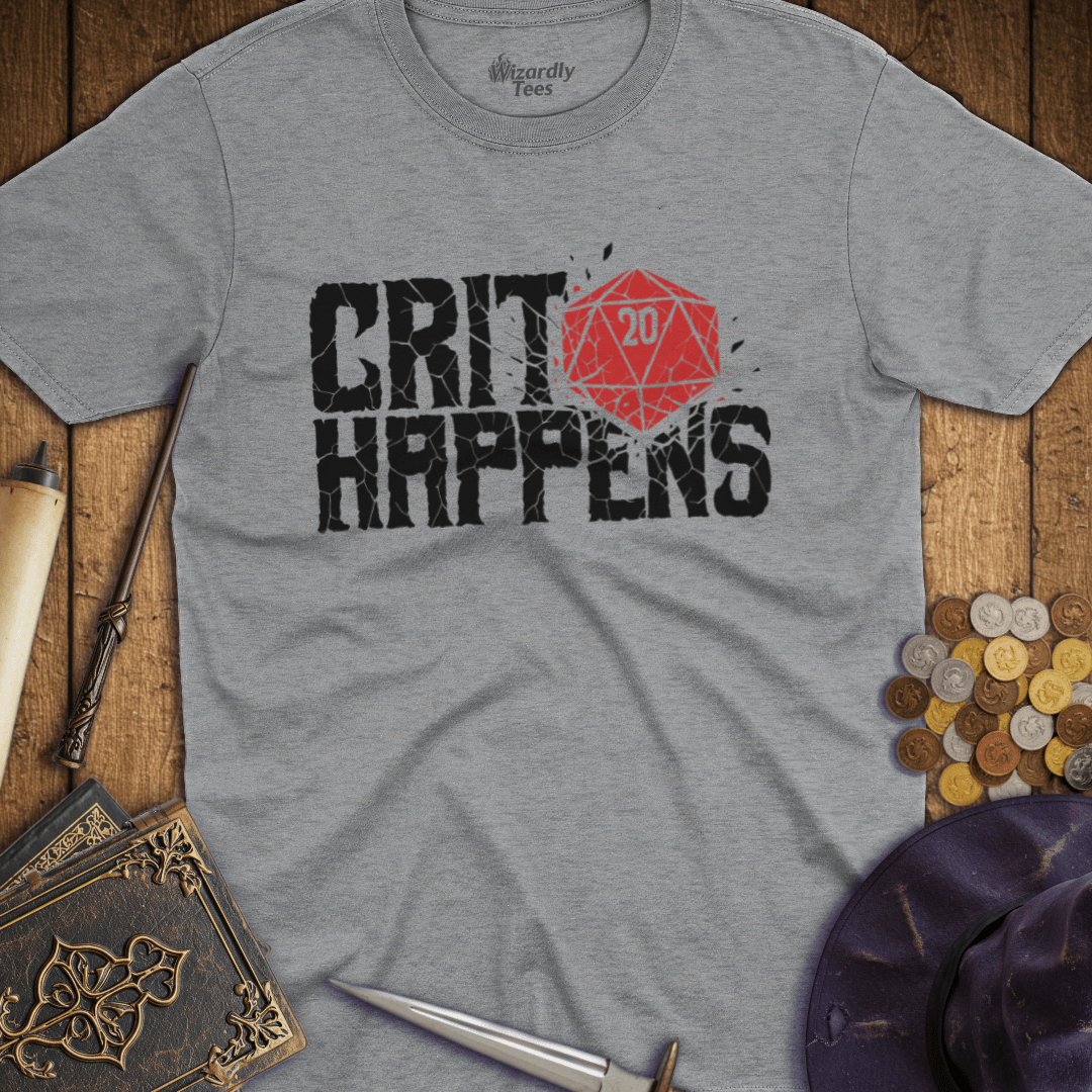 Crit Happens D20 T-Shirt
