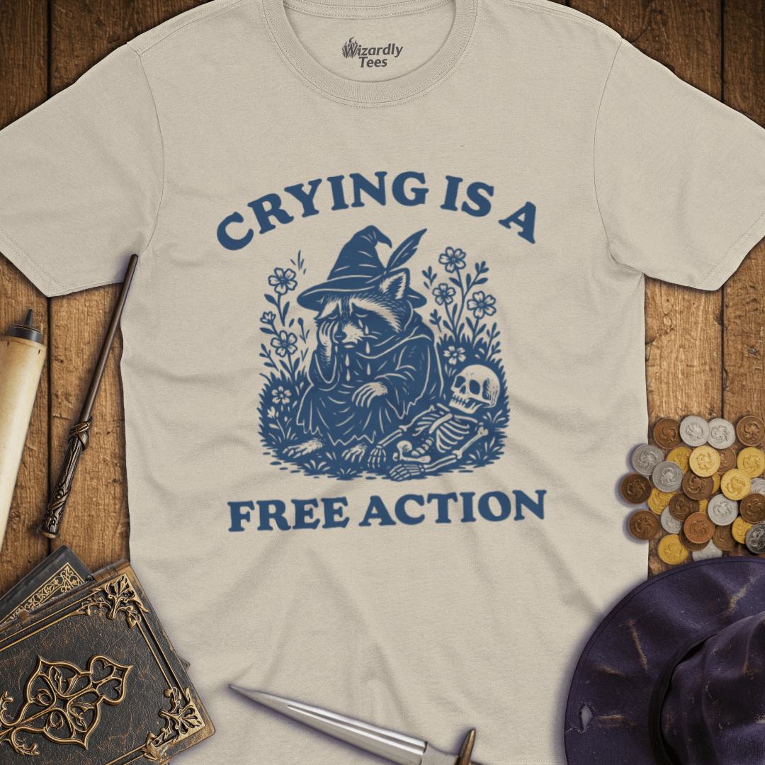 Crying Is A Free Action Cottage Core T-shirt – Wizardly Tees