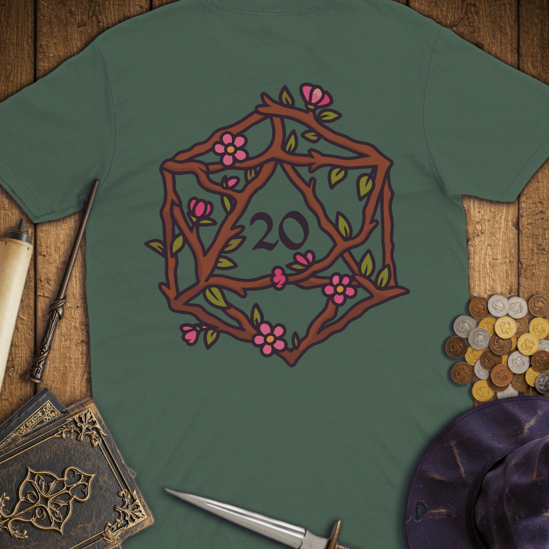 Floral D20 Premium T-Shirt