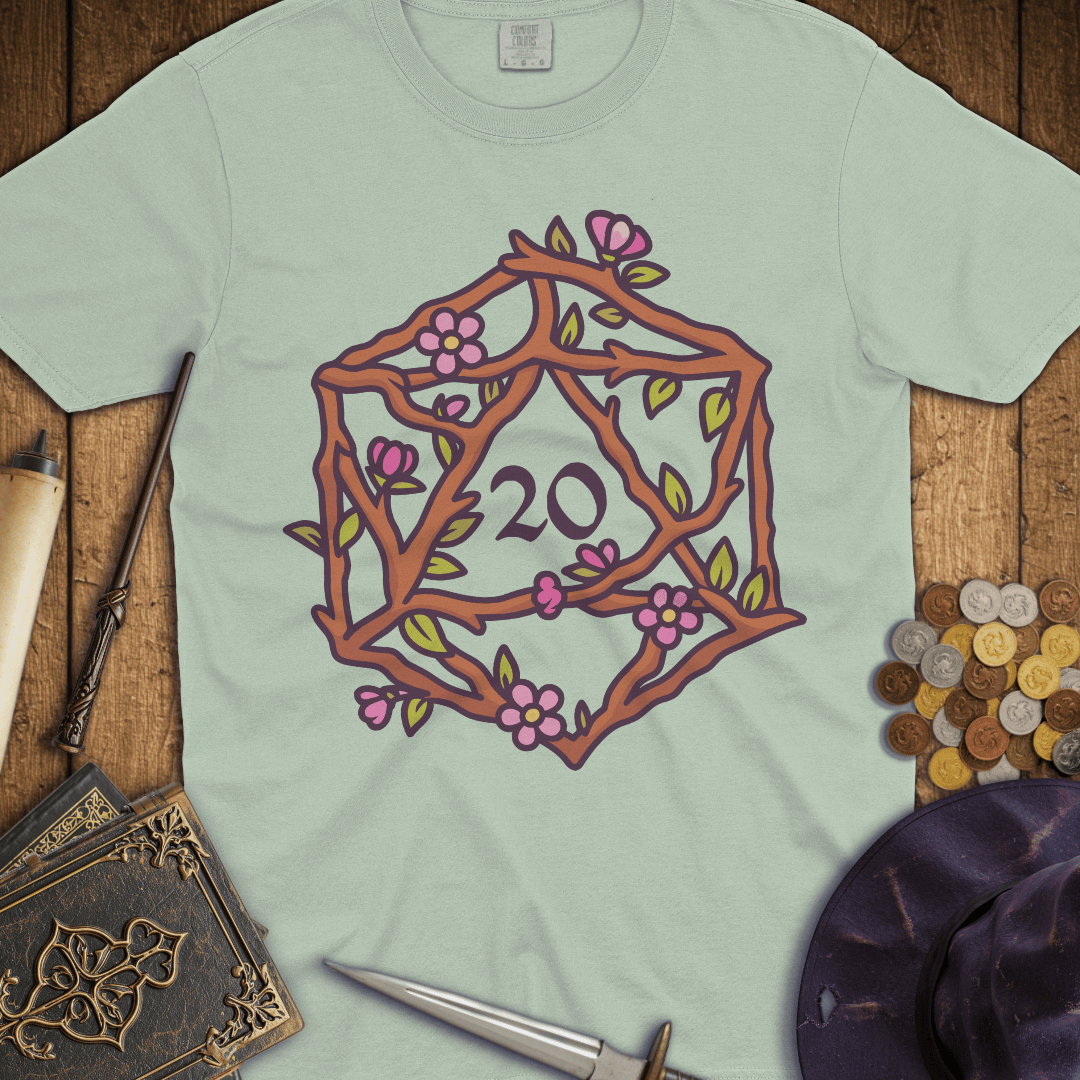 Floral D20 Premium T-Shirt