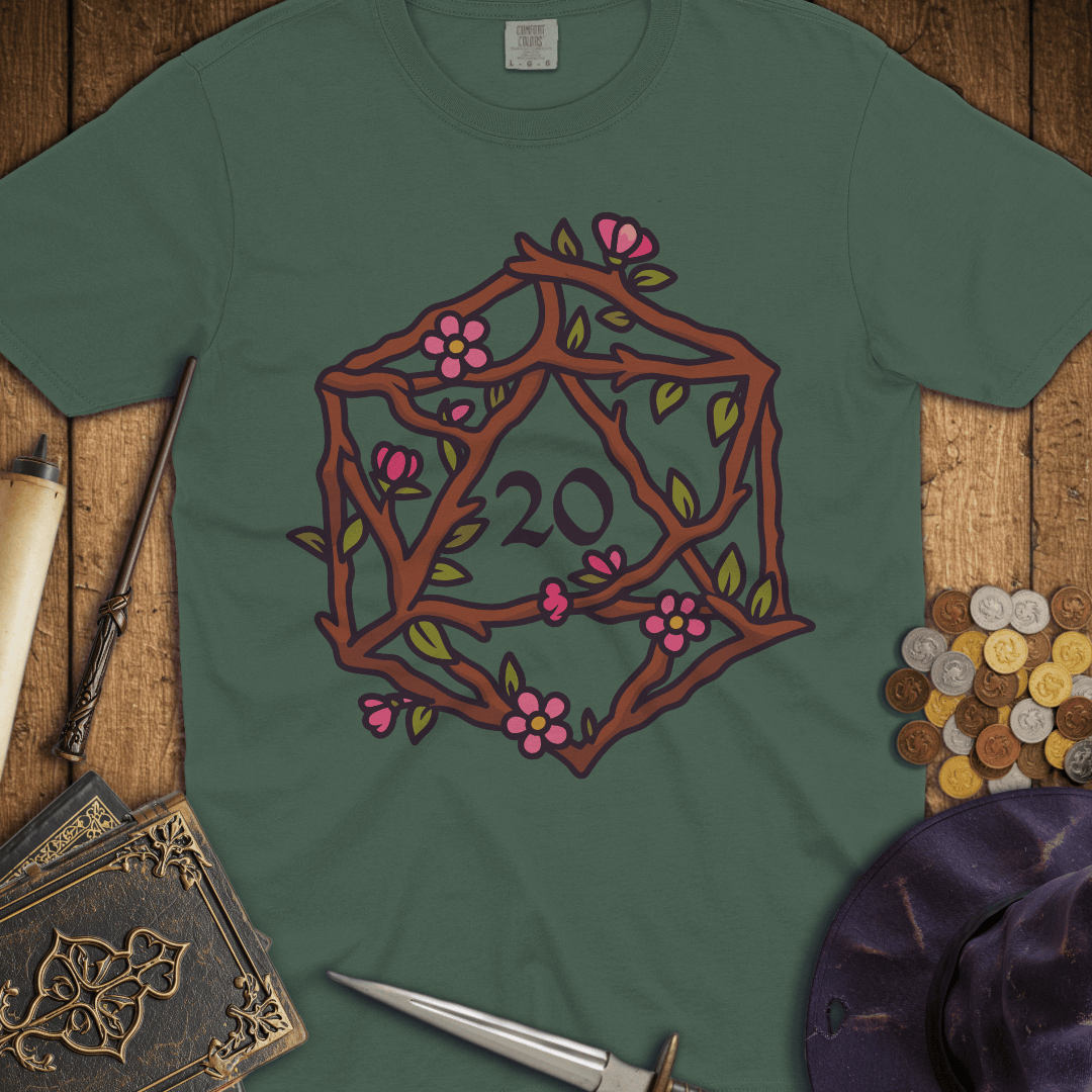 Floral D20 Premium T-Shirt