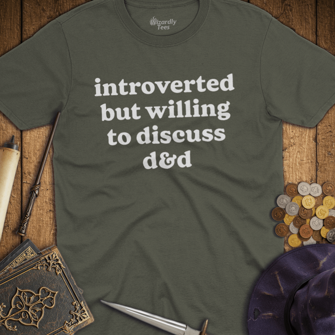 Introverted But Willing To Discuss D&D T-Shirt