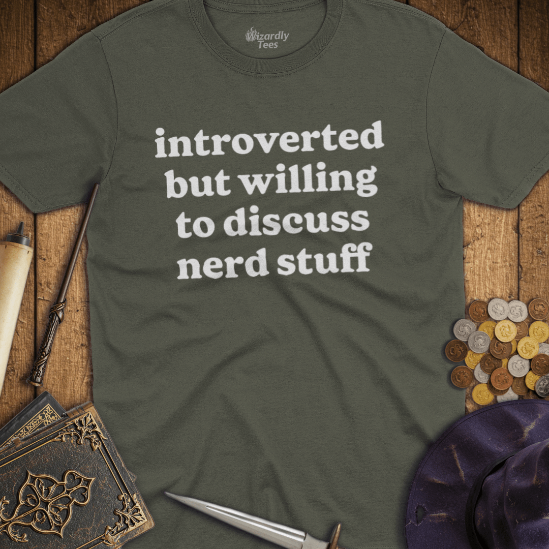 Introverted But Willing To Discuss Nerd Stuff T-Shirt
