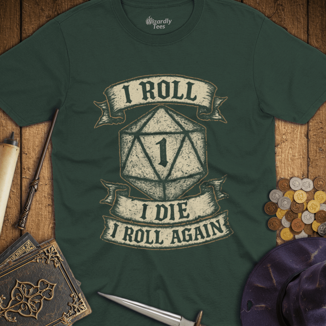 I Roll, I Die, I Roll Again T-Shirt