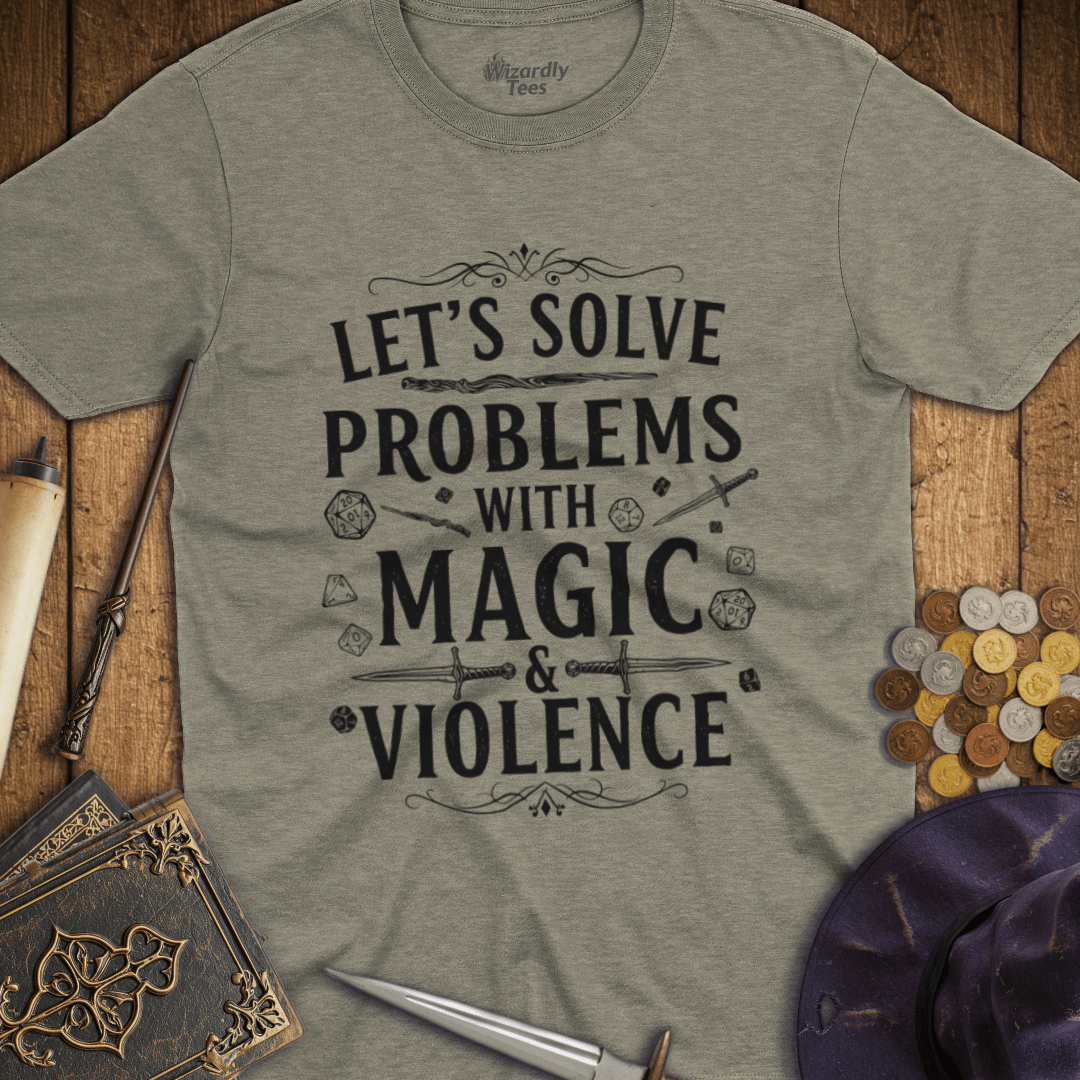 Let's Solve Problem With Magic & Violence TALL T-Shirt