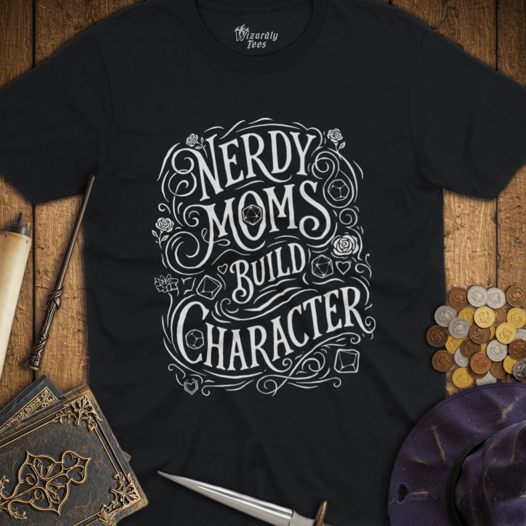 Nerdy Moms Build Character T-Shirt