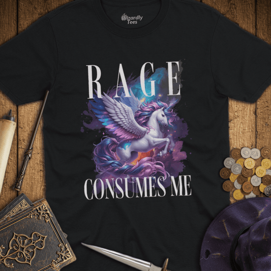 Rage Consumes Me Cosmic Unicorn T-Shirt