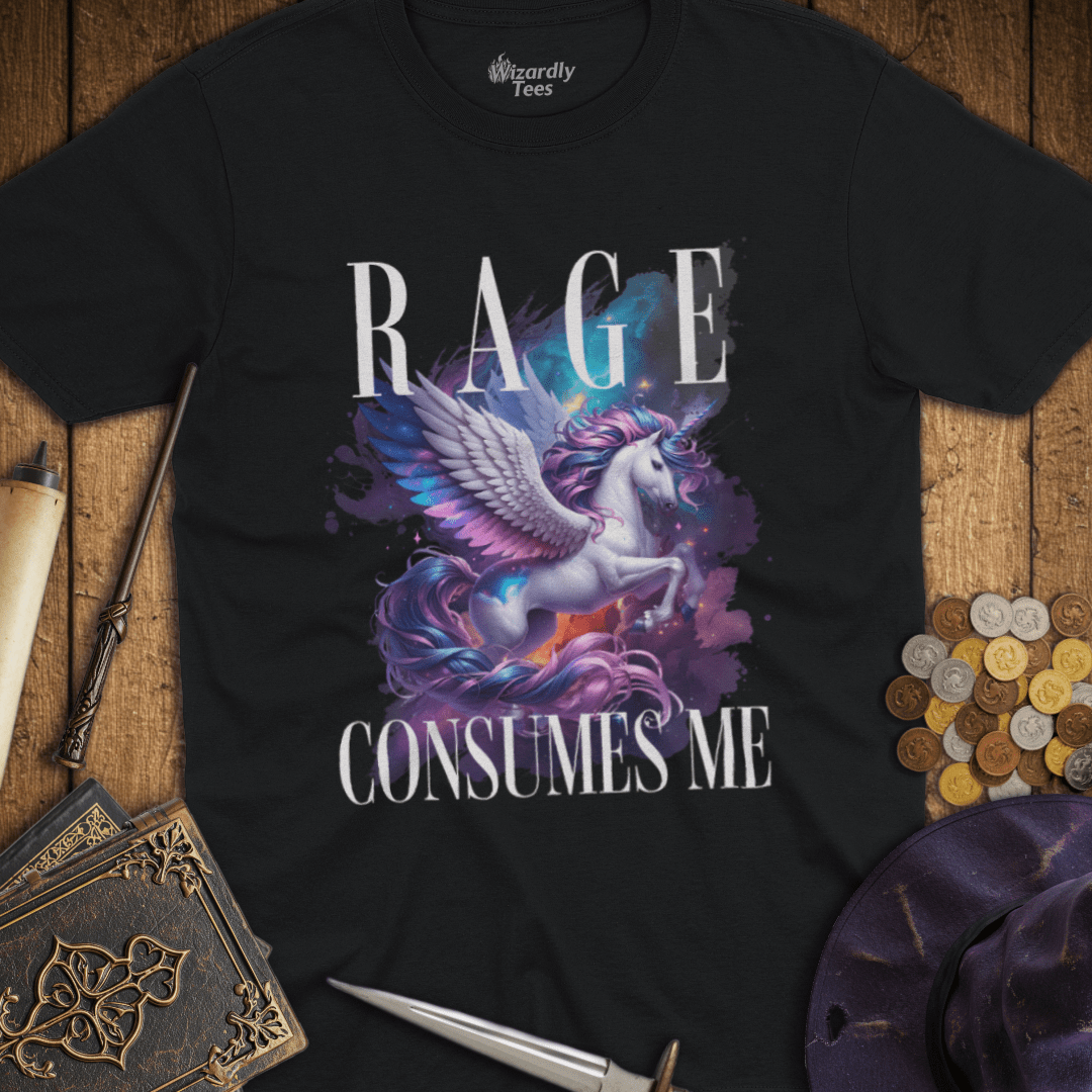 Rage Consumes Me Cosmic Unicorn T-Shirt
