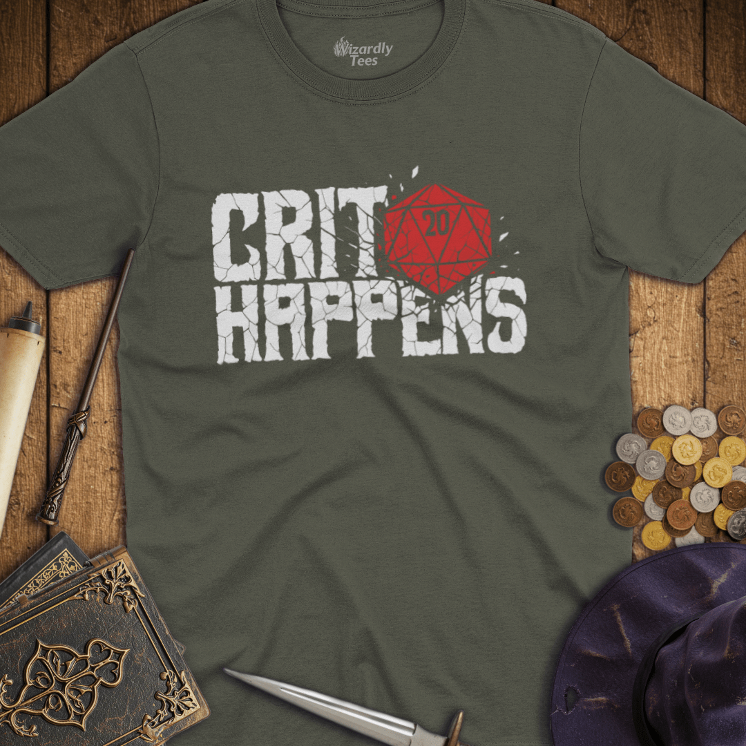Crit Happens D20 T-Shirt