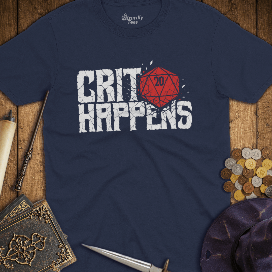 Crit Happens D20 T-Shirt