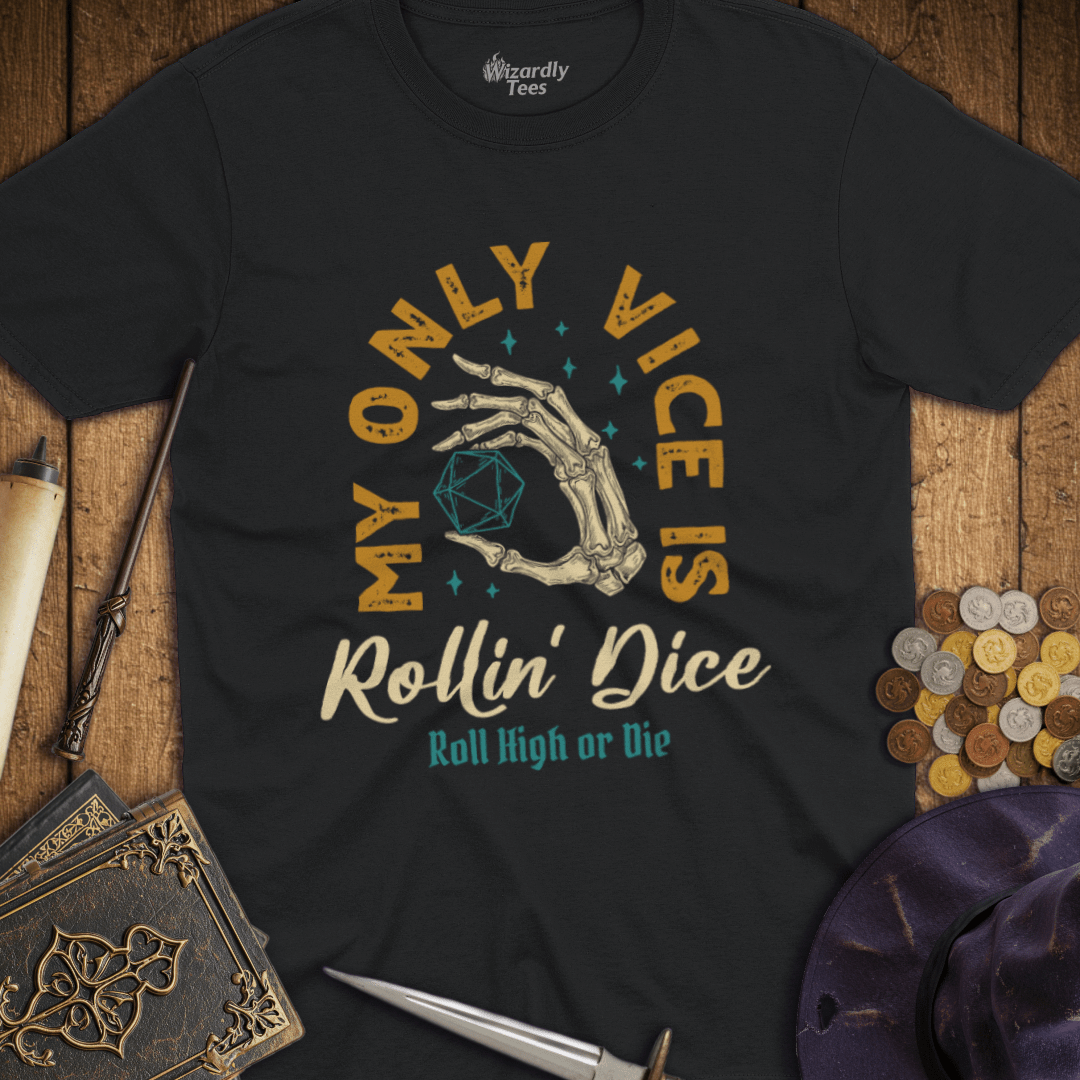 My Only Vice Is Rollin' Dice Color T-Shirt