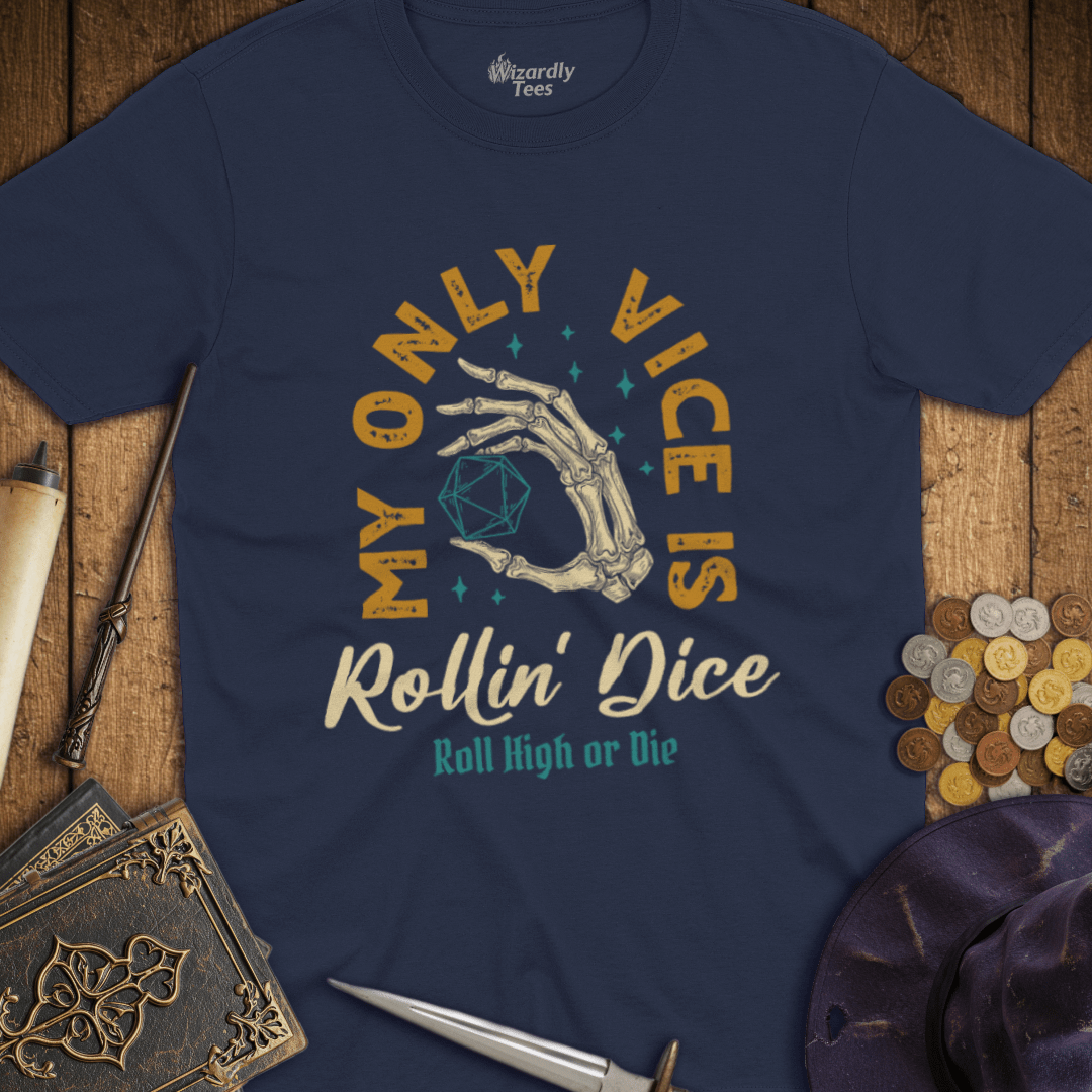My Only Vice Is Rollin' Dice Color T-Shirt