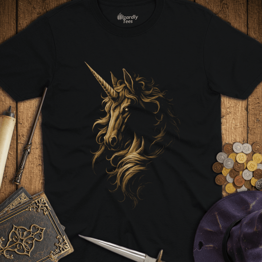 Shadowed Unicorn Gold T-Shirt