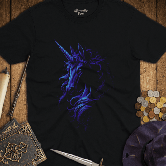 Shadowed Unicorn Midnight Blue T-Shirt