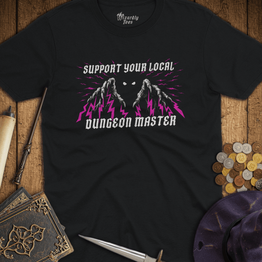 Support Your Local Dungeon Master Pink T-Shirt