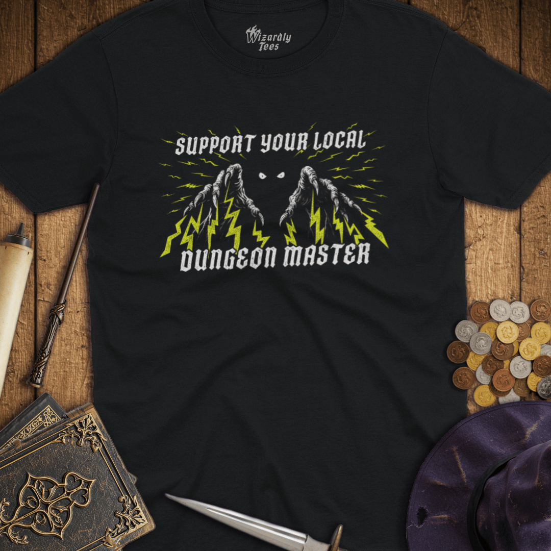 Support Your Local Dungeon Master Yellow T-Shirt
