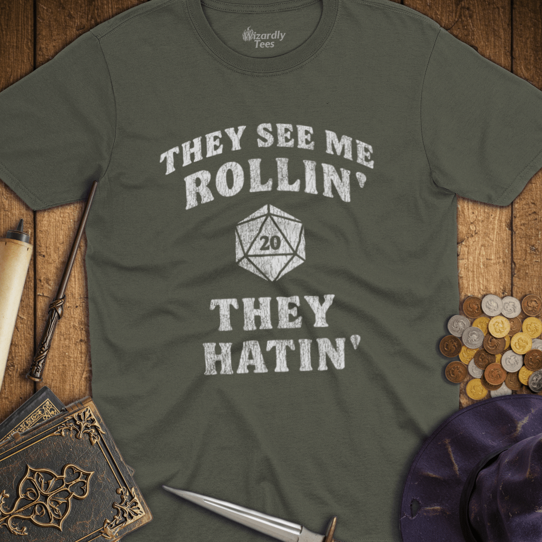 They See Me Rollin' They Hatin' D20 T-Shirt