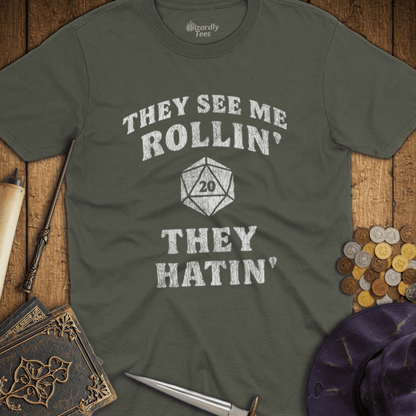 They See Me Rollin' They Hatin' D20 T-Shirt