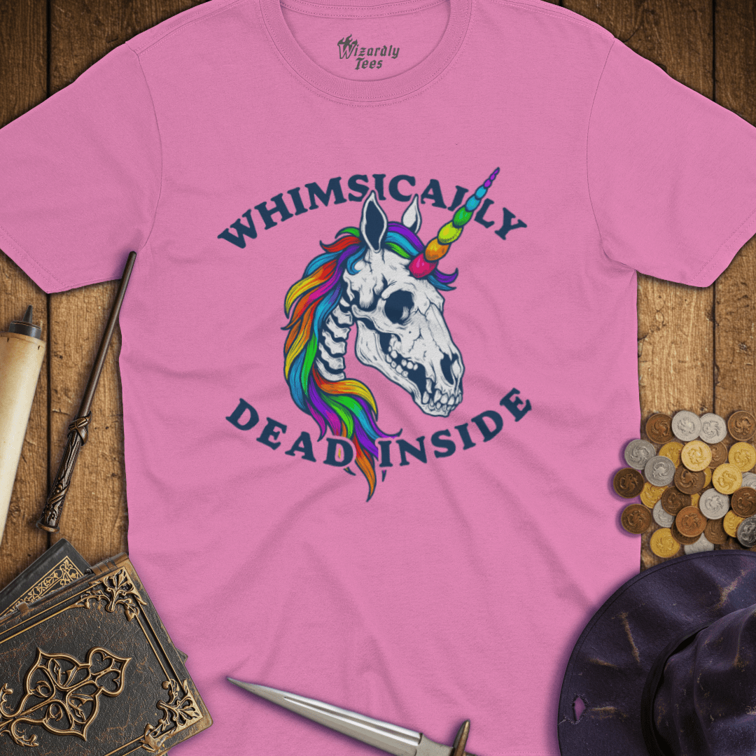 Whimsically Dead Inside Rainbow Unicorn T-Shirt