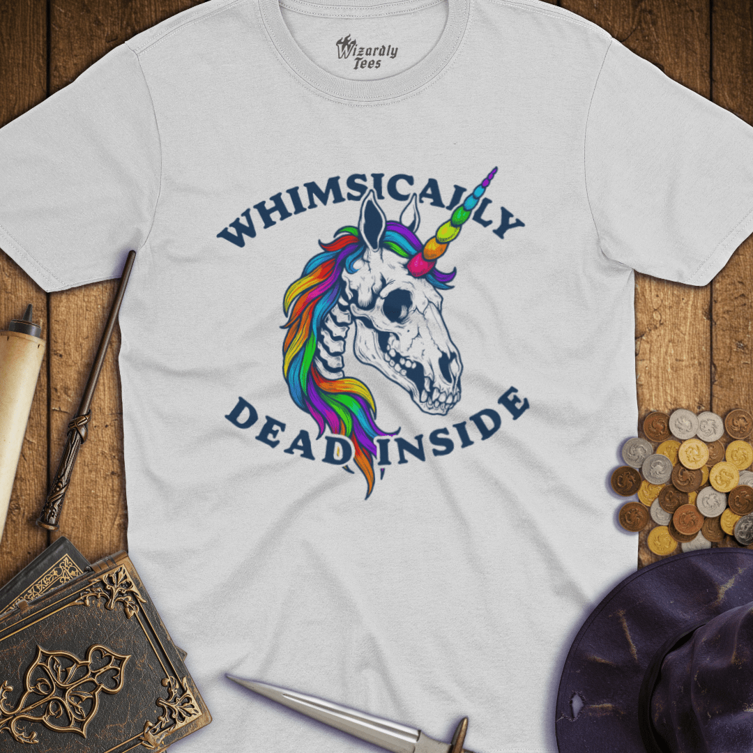Whimsically Dead Inside Rainbow Unicorn T-Shirt